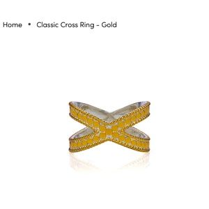 Classic Cross Ring - Gold